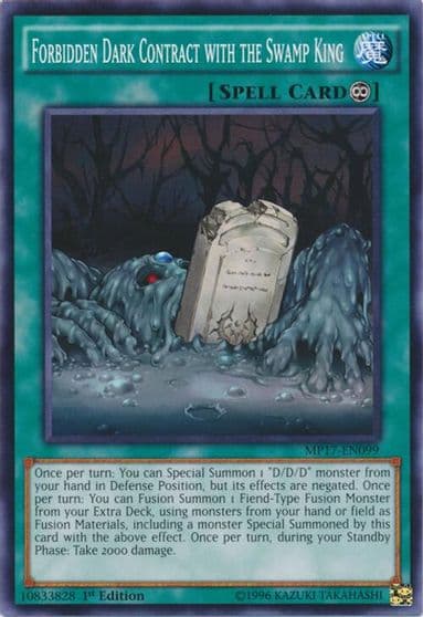 Forbidden Dark Contract with the Swamp King 2017 Mega-Tins Mega Pack Yu-Gi-Oh! card