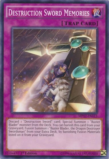 Destruction Sword Memories 2017 Mega-Tins Mega Pack Yu-Gi-Oh! card