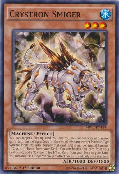 Crystron Smiger 2017 Mega-Tins Mega Pack Yu-Gi-Oh! card