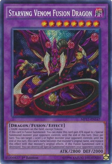 Starving Venom Fusion Dragon 2017 Mega-Tins Mega Pack Yu-Gi-Oh! card