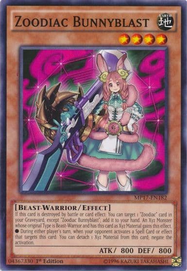 Zoodiac Bunnyblast 2017 Mega-Tins Mega Pack Yu-Gi-Oh! card