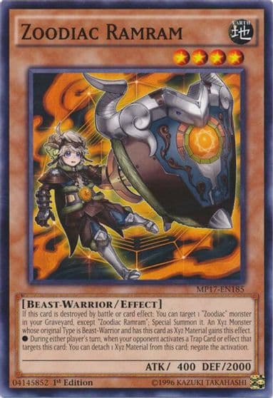 Zoodiac Ramram 2017 Mega-Tins Mega Pack Yu-Gi-Oh! card