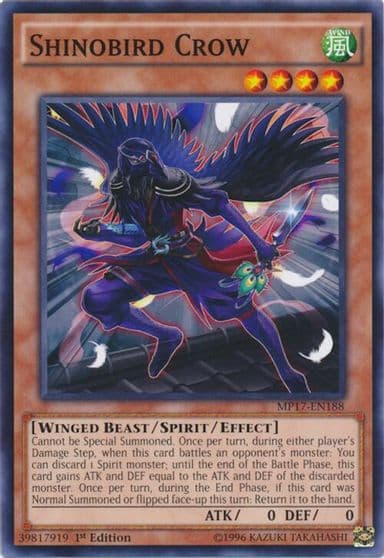 Shinobird Crow 2017 Mega-Tins Mega Pack Yu-Gi-Oh! card