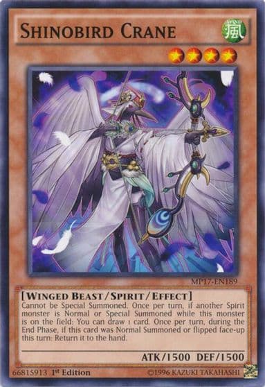 Shinobird Crane 2017 Mega-Tins Mega Pack Yu-Gi-Oh! card