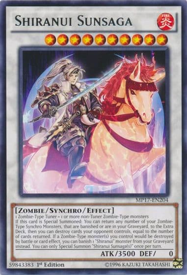 Shiranui Sunsaga 2017 Mega-Tins Mega Pack Yu-Gi-Oh! card