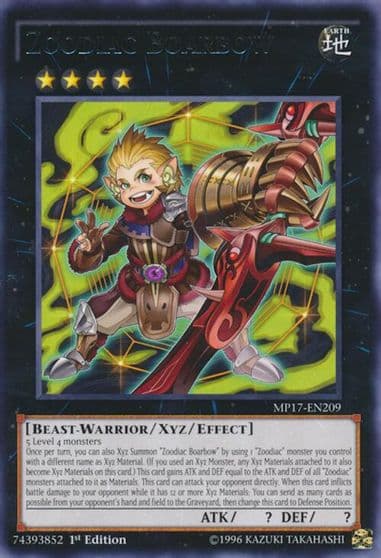 Zoodiac Boarbow 2017 Mega-Tins Mega Pack Yu-Gi-Oh! card