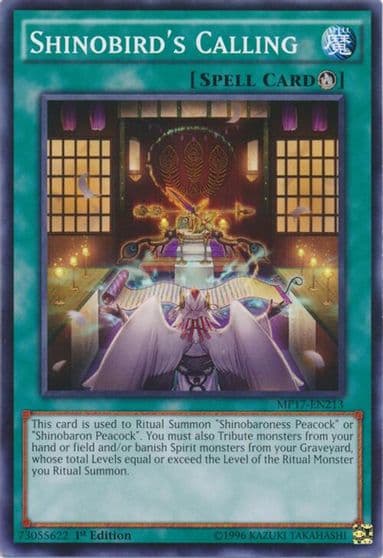 Shinobirds Calling 2017 Mega-Tins Mega Pack Yu-Gi-Oh! card