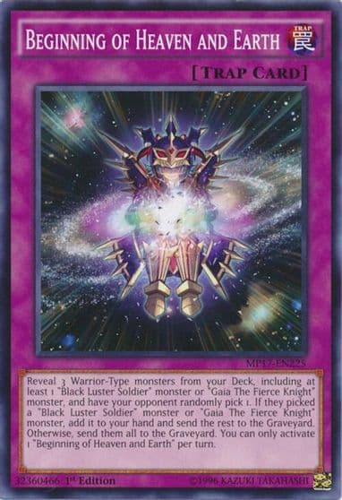 Beginning of Heaven and Earth 2017 Mega-Tins Mega Pack Yu-Gi-Oh! card
