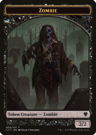 Zombie Gold Double Sided Token Commander 2017 Magic card