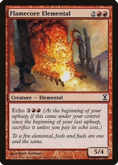 Flamecore Elemental Time Spiral Magic card