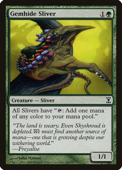 Gemhide Sliver Time Spiral Magic card