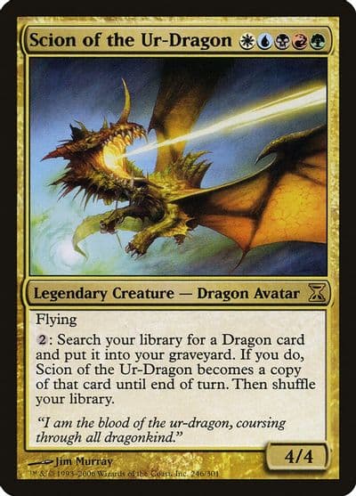 Scion of the Ur Dragon Time Spiral Magic card