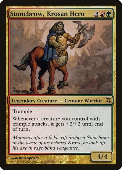 Stonebrow Krosan Hero Time Spiral Magic card