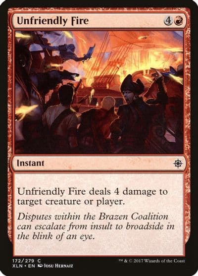 Unfriendly Fire Ixalan Magic card