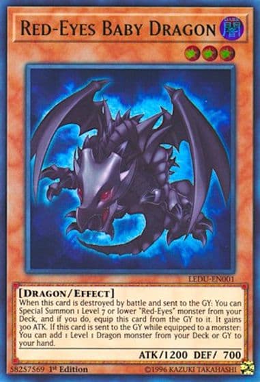 Red Eyes Baby Dragon Legendary Duelists Yu-Gi-Oh! card