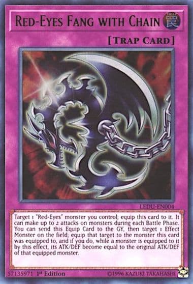 Red Eyes Fang with Chain Legendary Duelists Yu-Gi-Oh! card