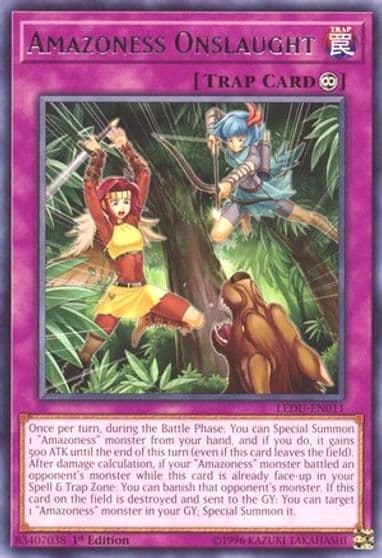 Amazoness Onslaught Legendary Duelists Yu-Gi-Oh! card