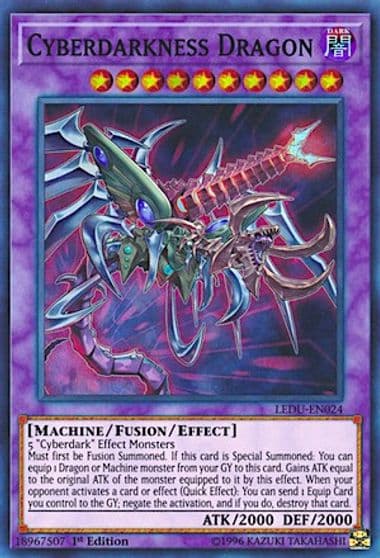 Cyberdarkness Dragon Legendary Duelists Yu-Gi-Oh! card