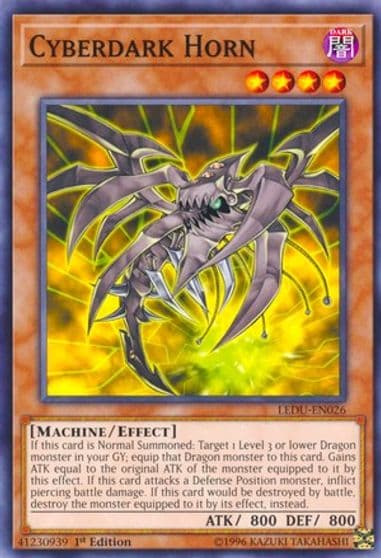 Cyberdark Horn Legendary Duelists Yu-Gi-Oh! card