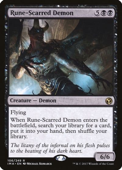 Rune Scarred Demon Iconic Masters Magic card