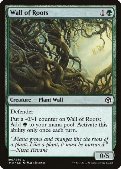 Wall of Roots Iconic Masters Magic card