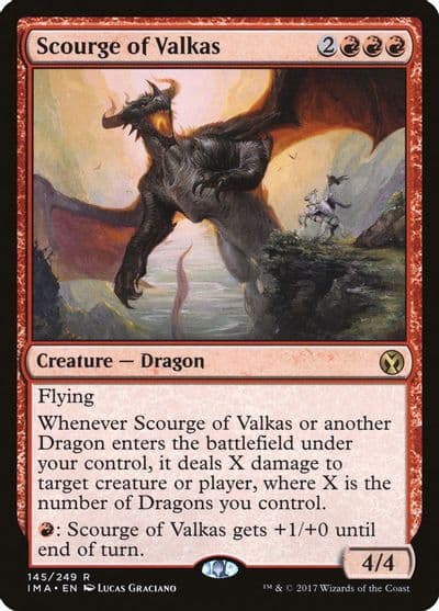 Scourge of Valkas Iconic Masters Magic card