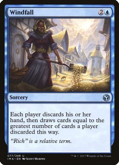 Windfall Iconic Masters Magic card
