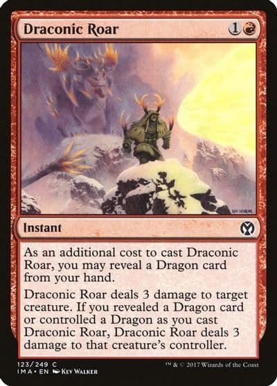 Draconic Roar Iconic Masters Magic card
