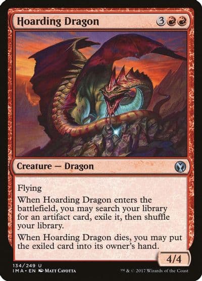 Hoarding Dragon Iconic Masters Magic card