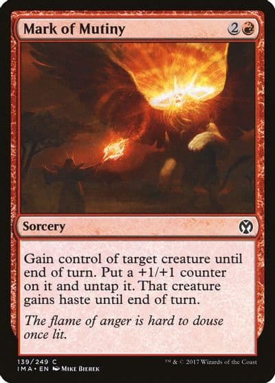 Mark of Mutiny Iconic Masters Magic card