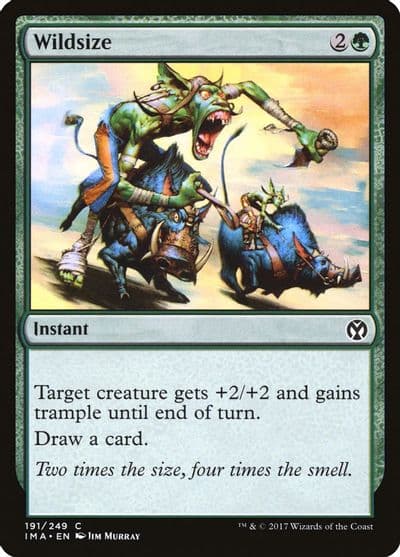 Wildsize Iconic Masters Magic card