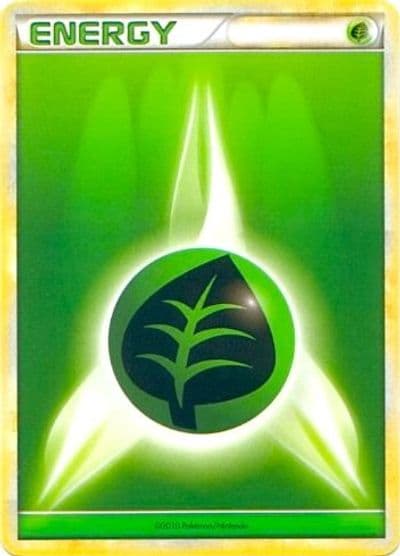 Grass Energy (2010 Unnumbered HGSS Style Non-Holo) League & Championship Cards Pokemon card