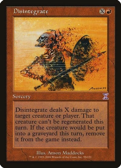 Disintegrate Timeshifted Magic card