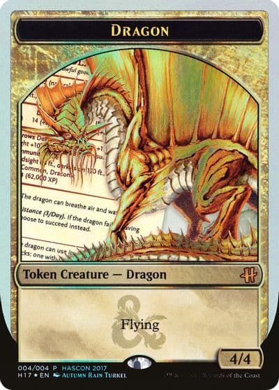 Dragon Token Gold Media Promos Magic card