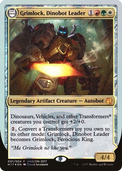 Grimlock Dinobot Leader Grimlock Ferocious King Media Promos Magic card