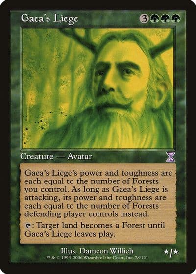 Gaeas Liege Timeshifted Magic card