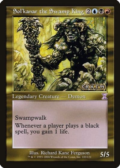 Solkanar the Swamp King Timeshifted Magic card