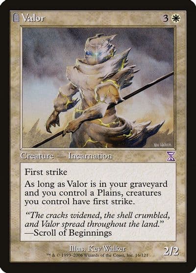 Valor Timeshifted Magic card