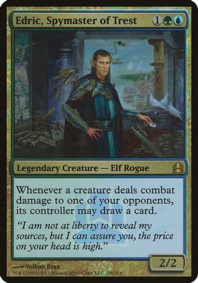 Edric Spymaster of Trest Commander Launch Promo Oversize Cards Magic card
