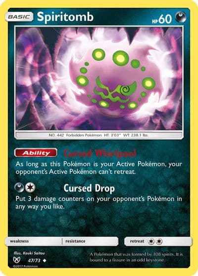 Spiritomb Shining Legends Pokemon card