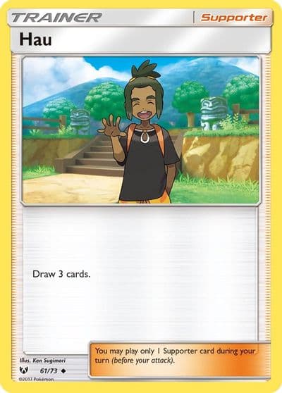 Hau Shining Legends Pokemon card