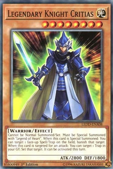 Legendary Knight Critias Legendary Dragon Decks Yu-Gi-Oh! card