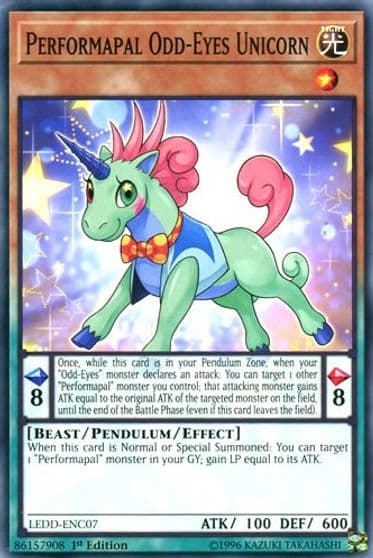 Performapal Odd Eyes Unicorn Legendary Dragon Decks Yu-Gi-Oh! card