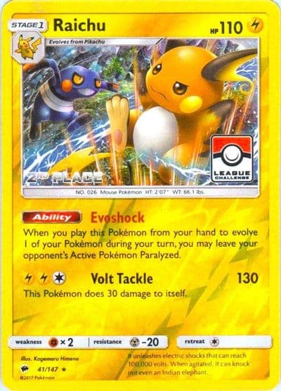 Raichu (League Challenge) [2nd Place] League & Championship Cards Pokemon card