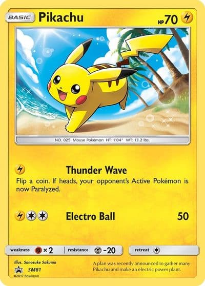 Pikachu - SM81 SM Promos Pokemon card