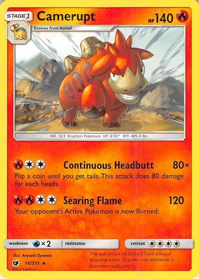 Camerupt SM - Crimson Invasion Pokemon card