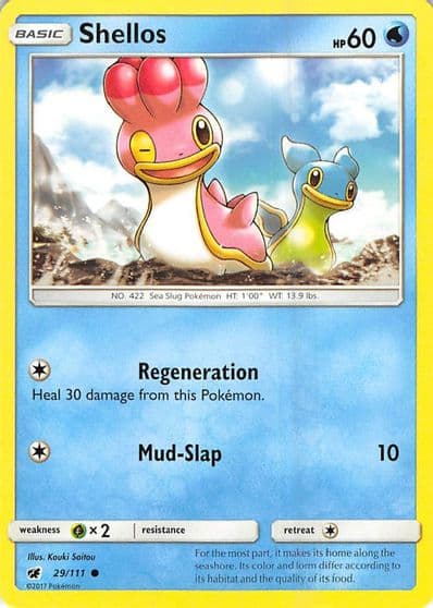 Shellos SM - Crimson Invasion Pokemon card