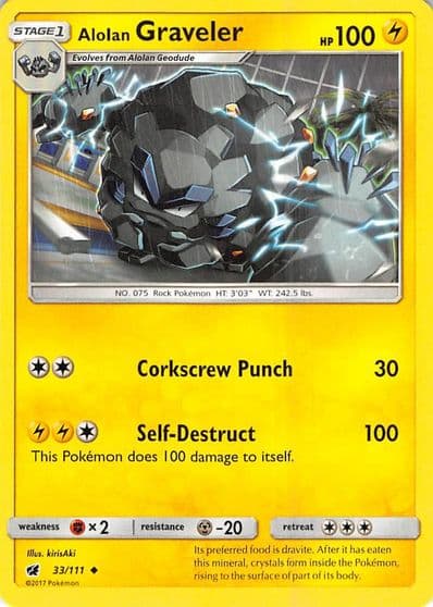 Alolan Graveler SM - Crimson Invasion Pokemon card