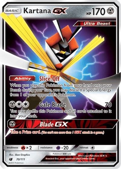 Kartana GX SM - Crimson Invasion Pokemon card
