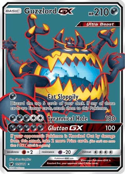 Guzzlord GX (Full Art) SM - Crimson Invasion Pokemon card